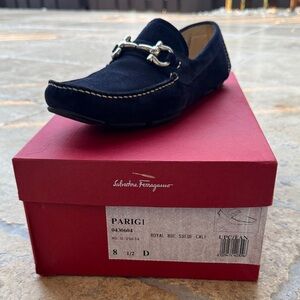 Salvatore Ferragamo Men's Royal Blue Suede Loafers